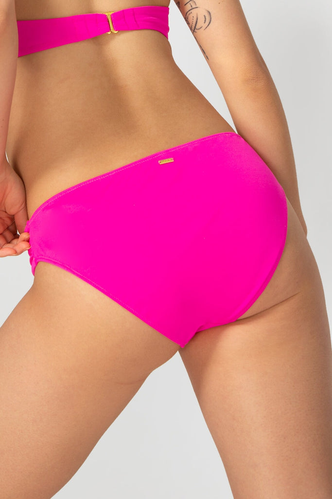Swim Secret Side Ruched Bikini Bottom | Fuchsia Sizzle BIKINT SAS 