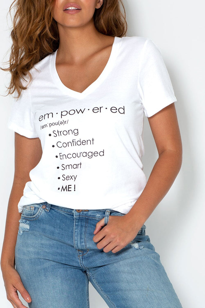 Empowered Graphic V-Neck Shirt | Empowered SLEEPWEAR SAS Empowered S 