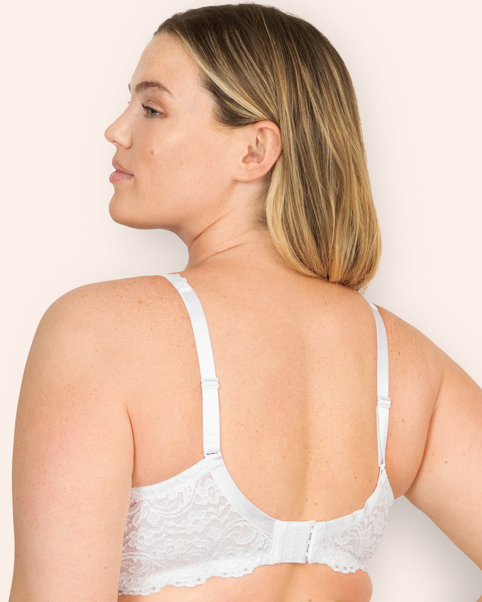 Smart & Sexy Plus Size Lace White Unlined Underwire Bra