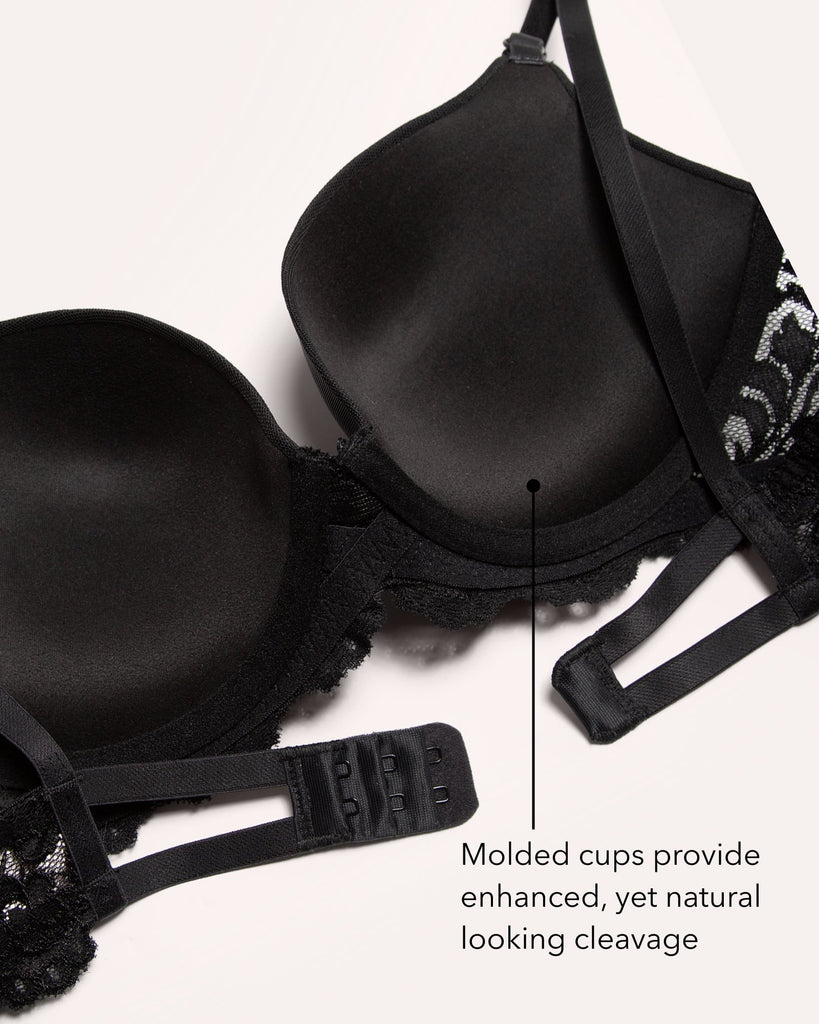 Signature Lace Push-Up Bra | Rich Black Lace INT SAS 