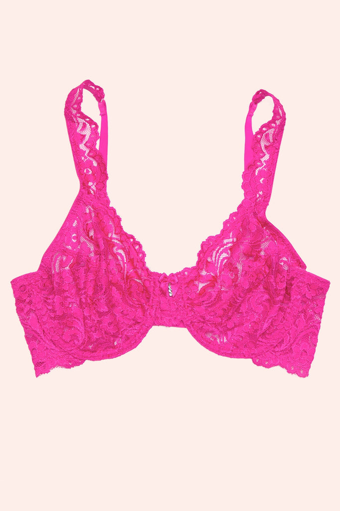 Signature Lace Unlined Underwire Bra | M Pink INT SAS 