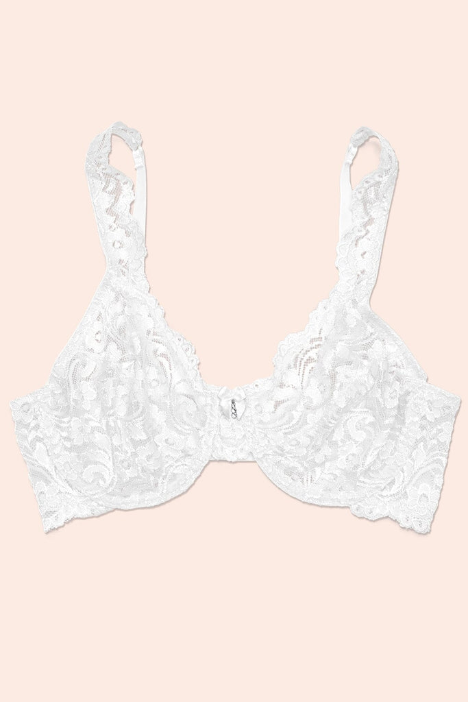Signature Lace Unlined Underwire Bra | White Lace INT SAS 