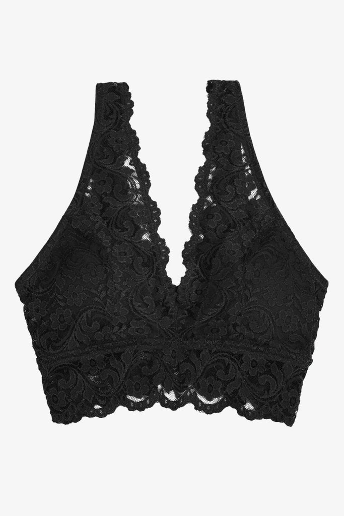 Signature Lace Deep V Bralette | Black Hue INT SAS 