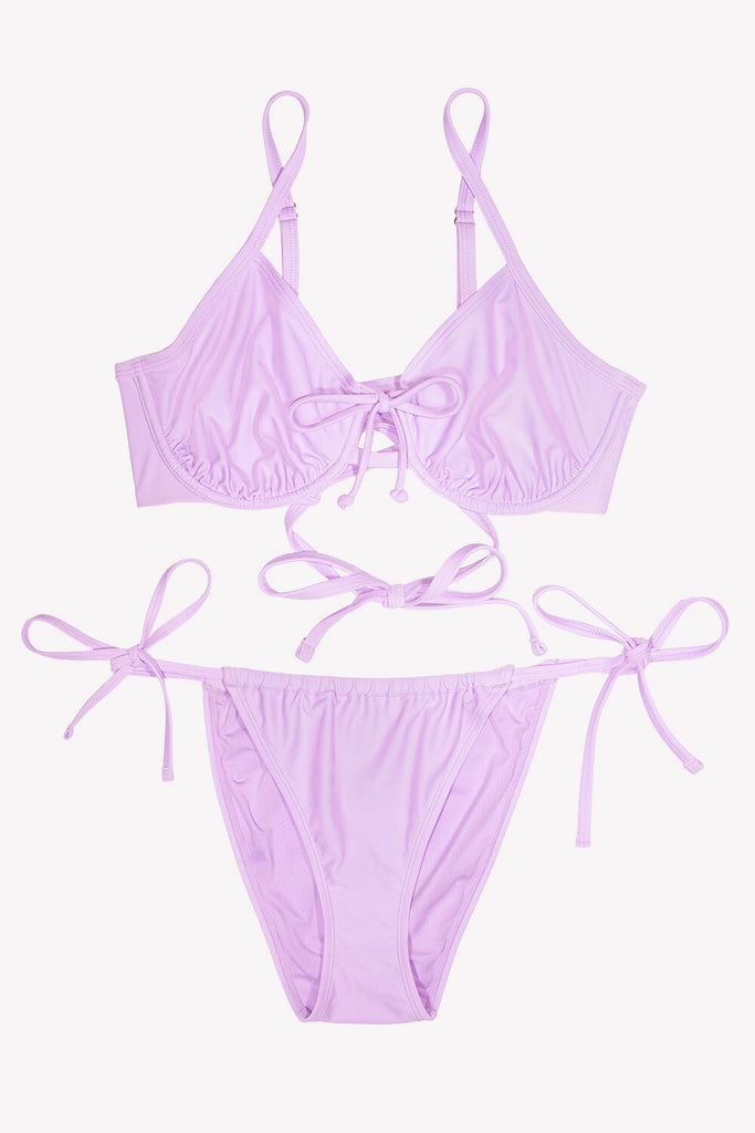 Underwire Bikini Top And String Bikini Set | Stellar Orchid BIKINSET SAS 