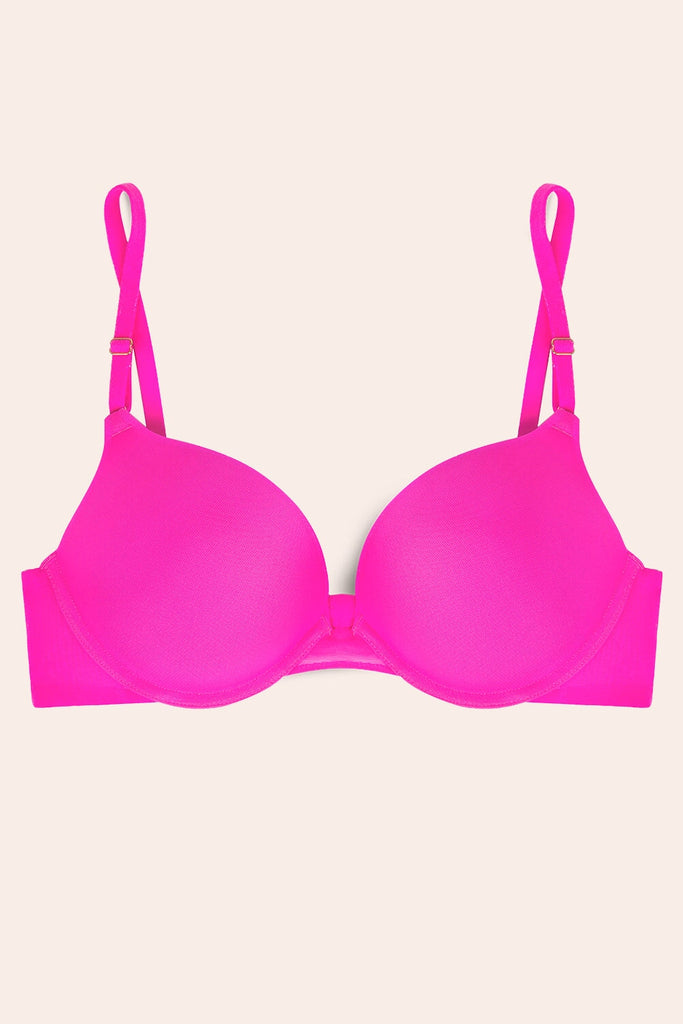 Add 2 Cup Sizes Push-Up Bra | Electric Pink Mesh BRA SAS 