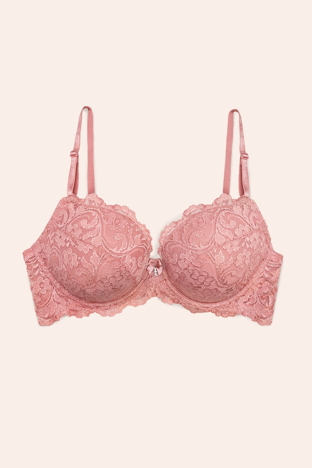 Lace Push-Up Bra in Foxglove Size 32C by Smart & Sexy