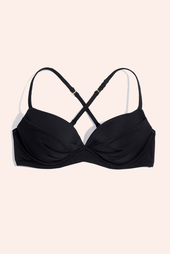 Swim Secret Convertible Push-Up Bikini Top | Black Hue Bikini Top SAS 