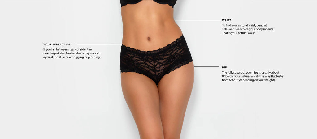 Find Your Size  Pantee Underwear Sizing & Bra Sizing Chart