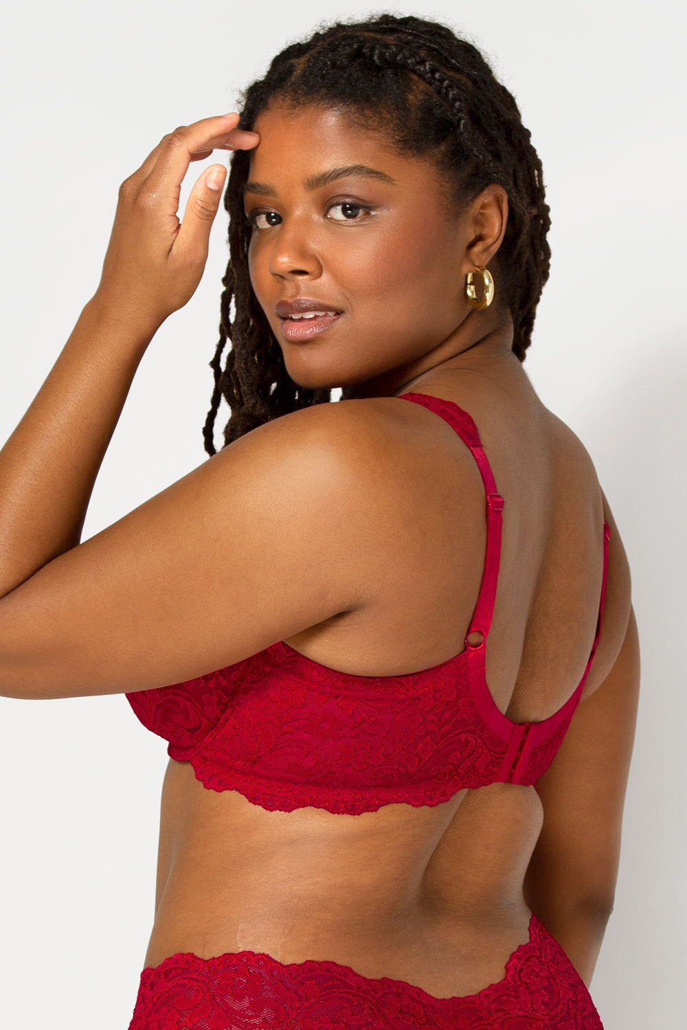 Plus Size Signature Lace Unlined Underwire Bra with Added Support