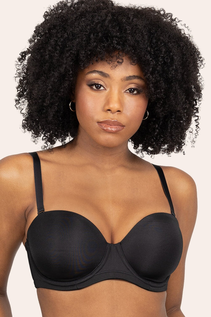 Full Support Light Lined Strapless Bra | Black Hue BRA SAS 