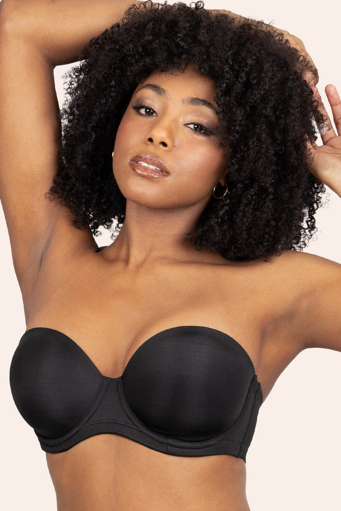 Full Support Light Lined Strapless Bra | Black Hue BRA SAS 