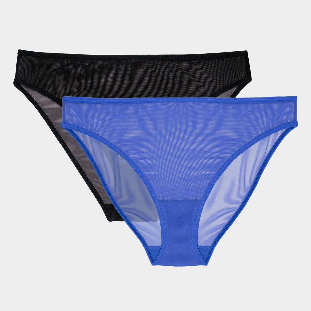 Mesh High Leg Panty 2 Pack | Dazzling Blue/ Black Hue PANTY SAS 
