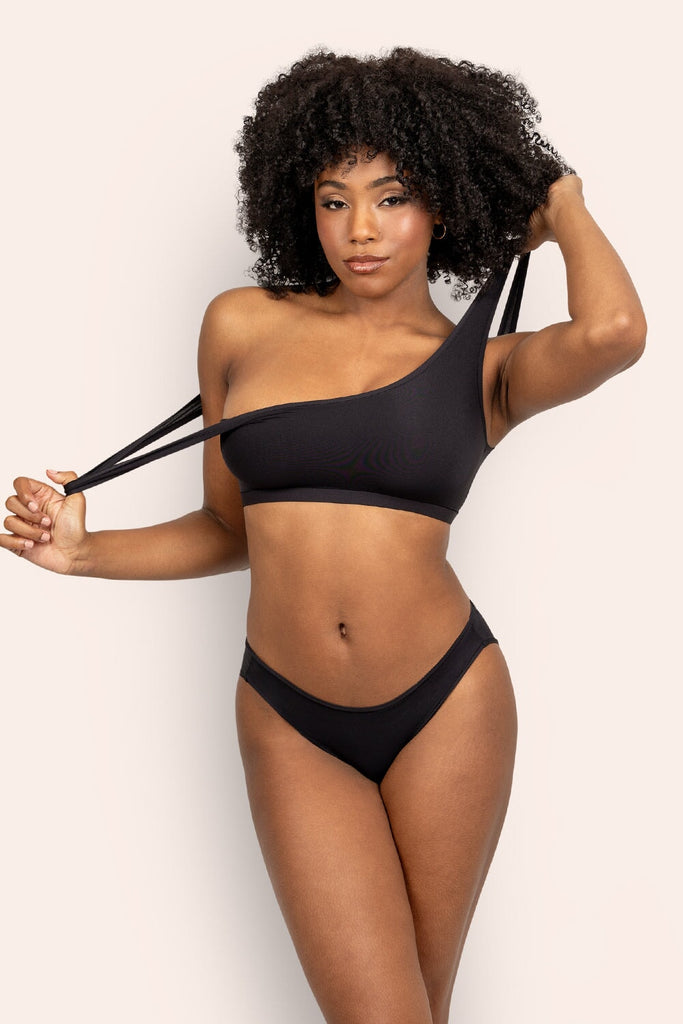 The Naked Scoop Neck Bralette 2 Pack | Blushing Rose/Black Hue Stretch BRA SAS 