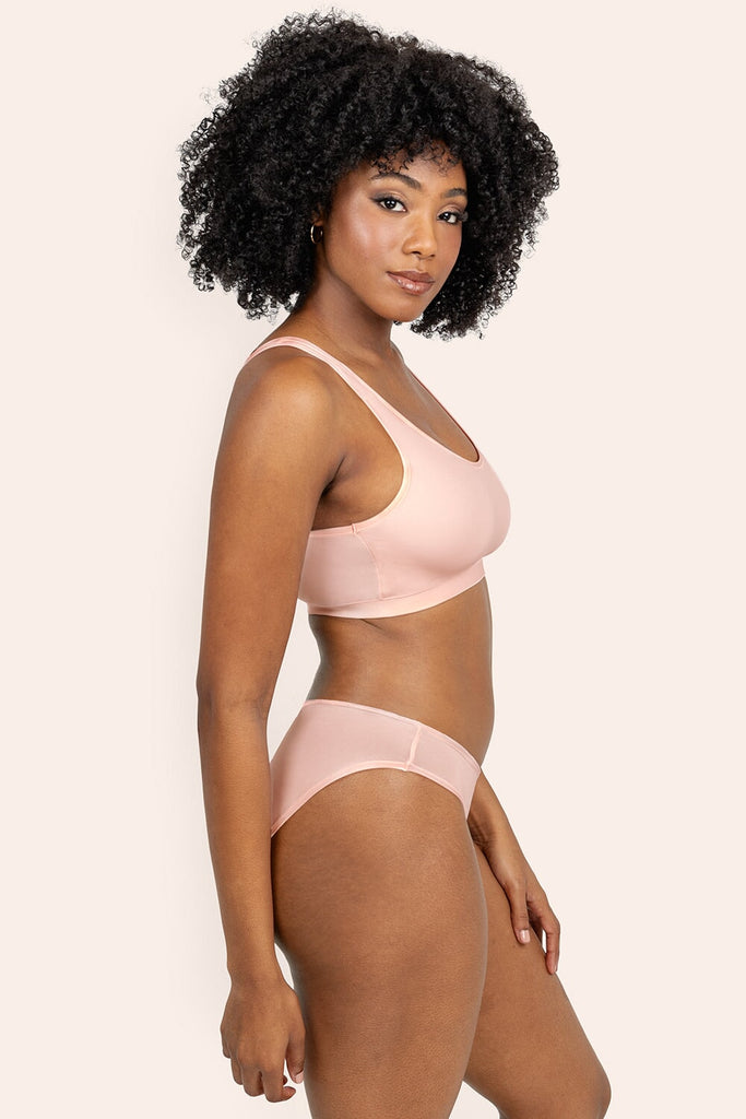 The Naked Scoop Neck Bralette 2 Pack | Blushing Rose/Black Hue Stretch BRA SAS 