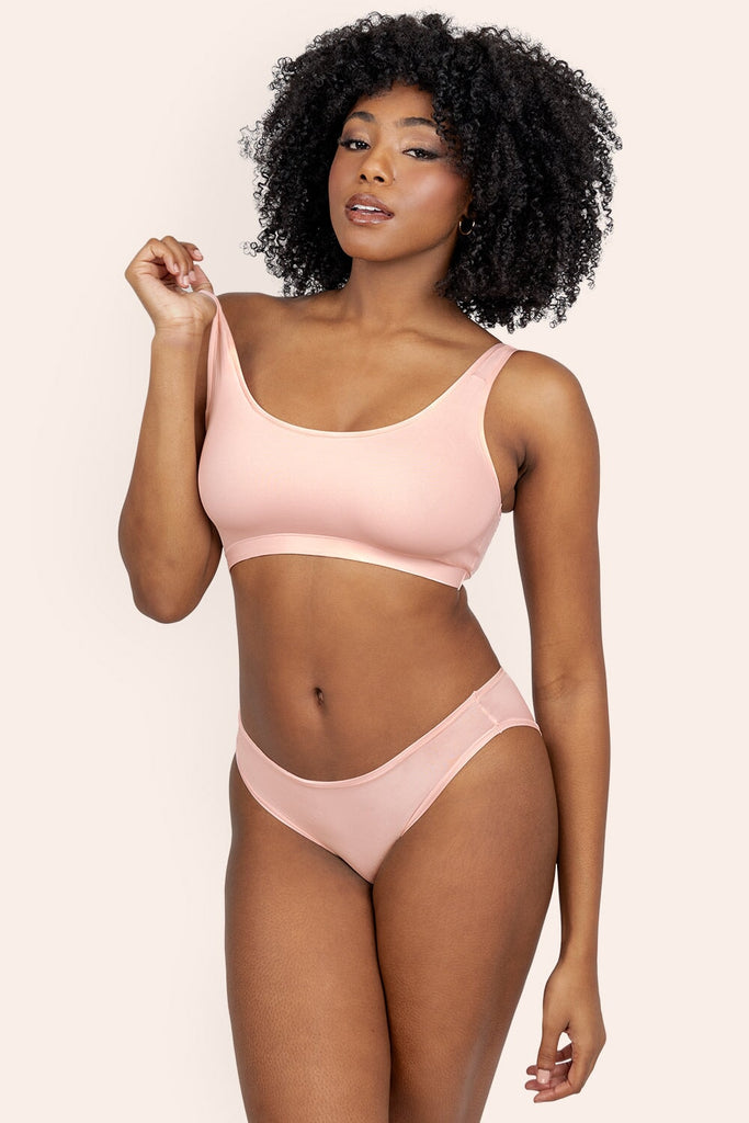The Naked Scoop Neck Bralette 2 Pack | Blushing Rose/Black Hue Stretch BRA SAS 