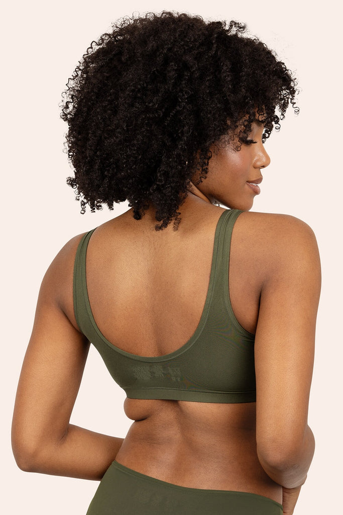The Naked Scoop Neck Bralette 2 Pack | Olive Night/Black Hue Stretch BRA SAS 