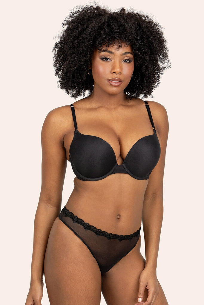 Lace Trim Thong Panty 2 Pack | Classic Leopard/Black Hue PANTY SAS 