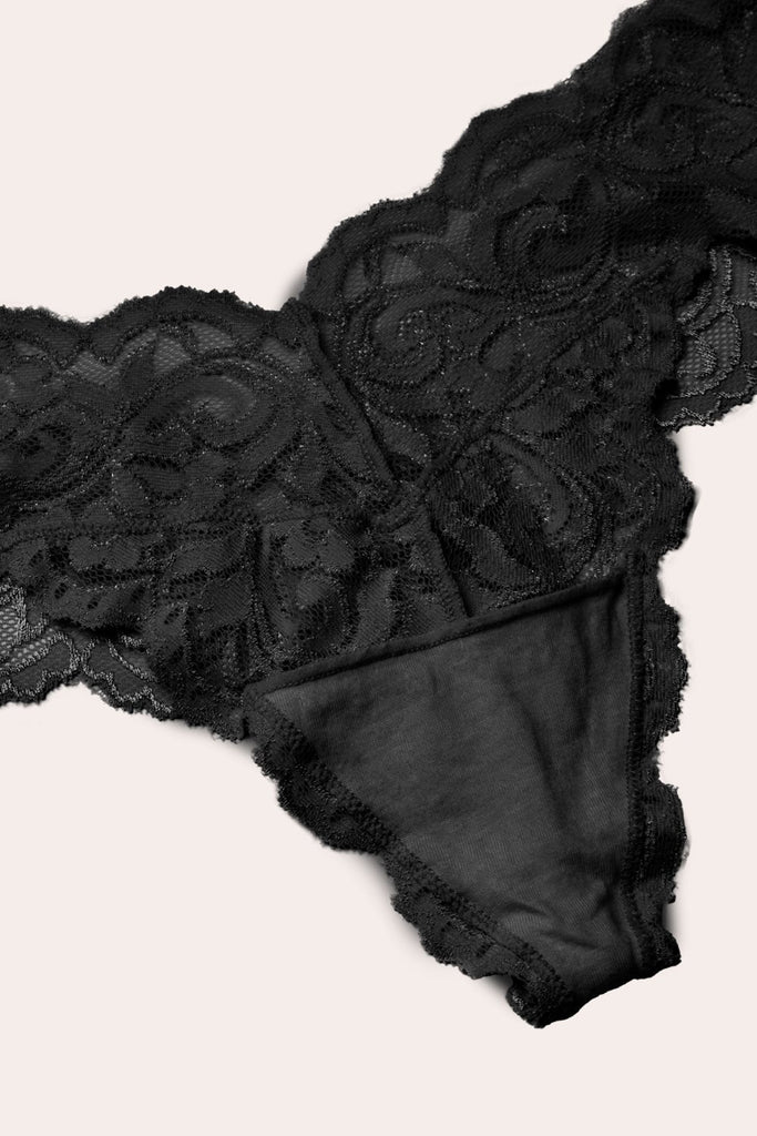 Signature Lace Thong Panty 2 Pack | Black Hue/ Black Hue INT SAS 