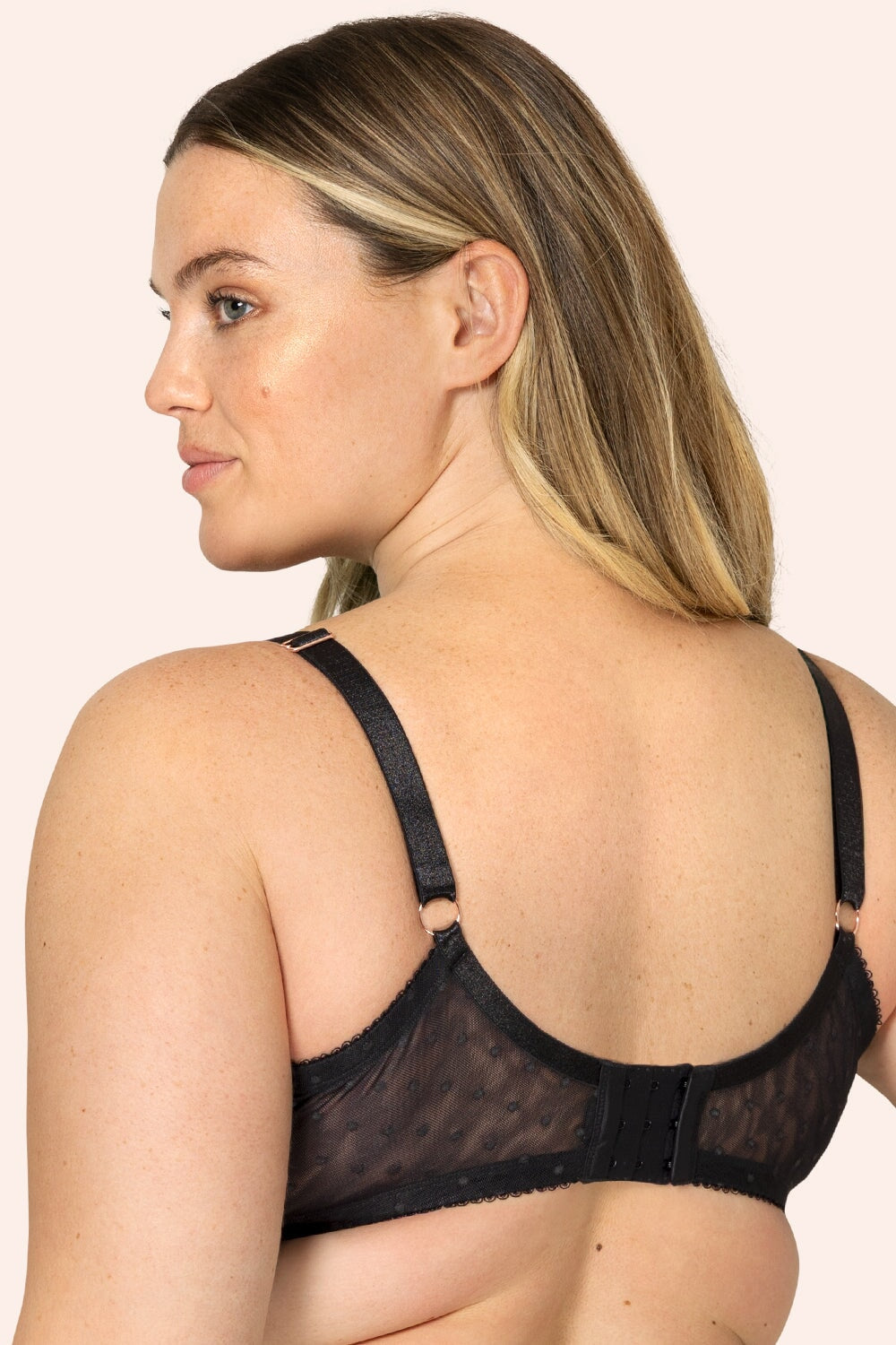 Smart & Sexy Plus Size Lace Underwire Black/Rose Bra Smart & Sexy Plus Size Lace Underwire Black/Rose Bra