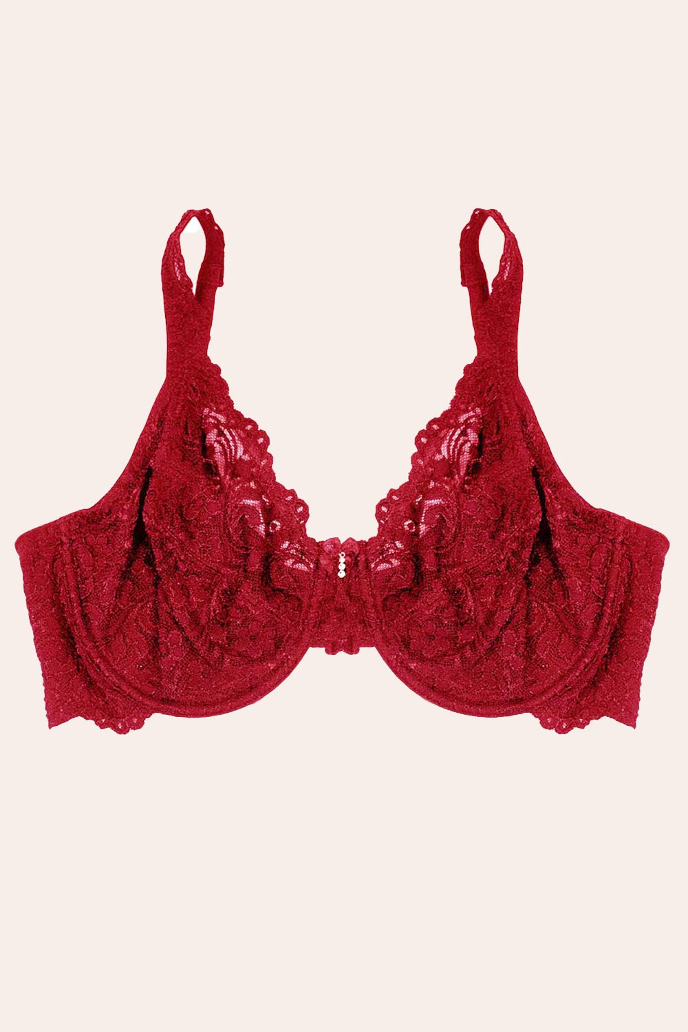 Plus Size Signature Lace Unlined Underwire Bra with Added Support