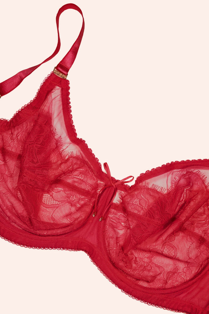 Smart & Sexy Plus Size Retro Red Lace Underwire Bra Smart & Sexy Plus Size Retro Red Lace Underwire Bra