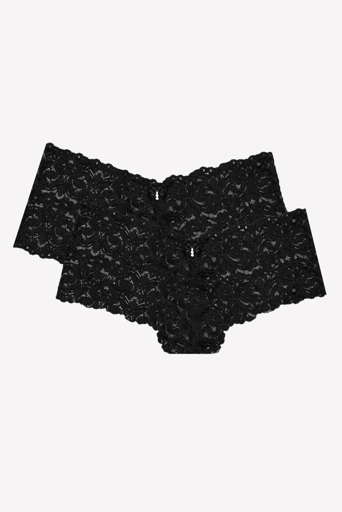 Signature Lace Cheeky Panty 2 Pack | Black Hue/ Black Hue INT SAS 