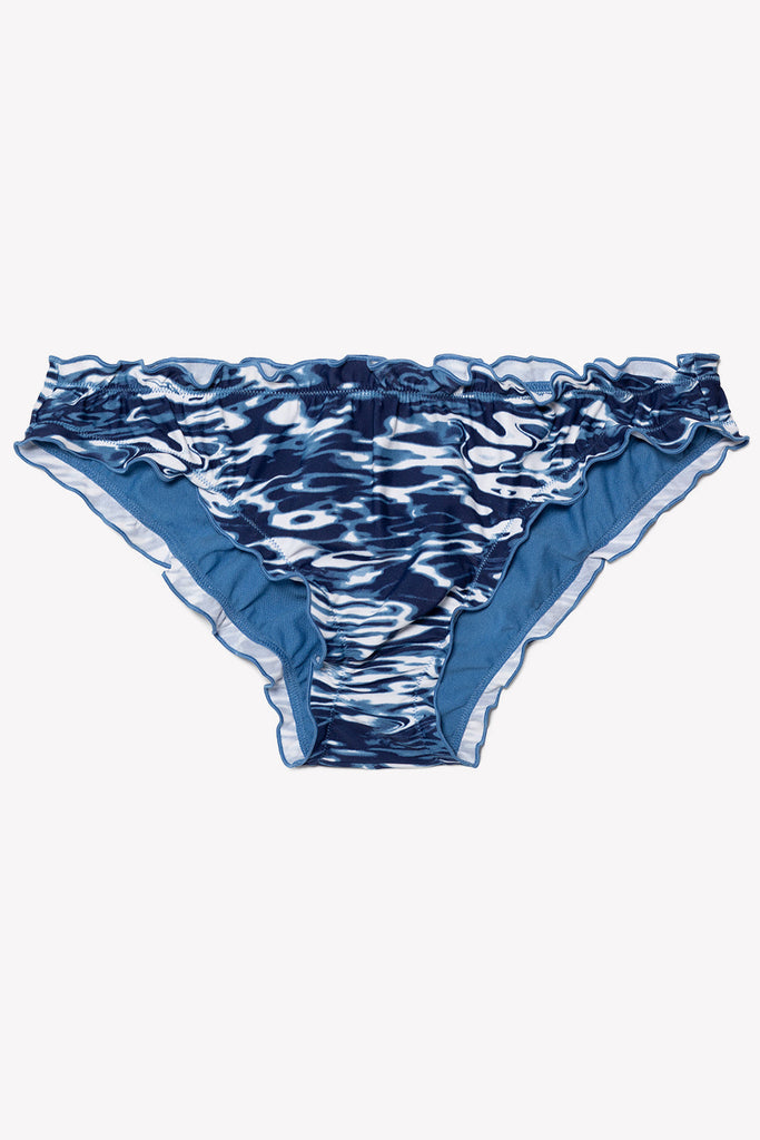 Swim Secret Ruffled and Ruched Back Bikini Bottom | Fluid Fantasy Print SWMBTTM SAS 