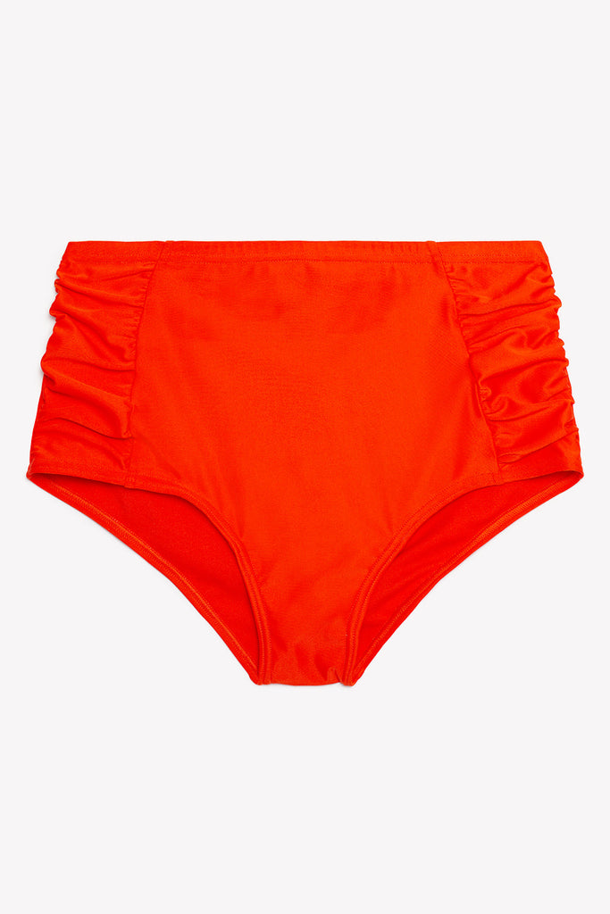 High Waisted Bikini Bottom With Side Ruching | Hot Fire SWMBTTM SAS 