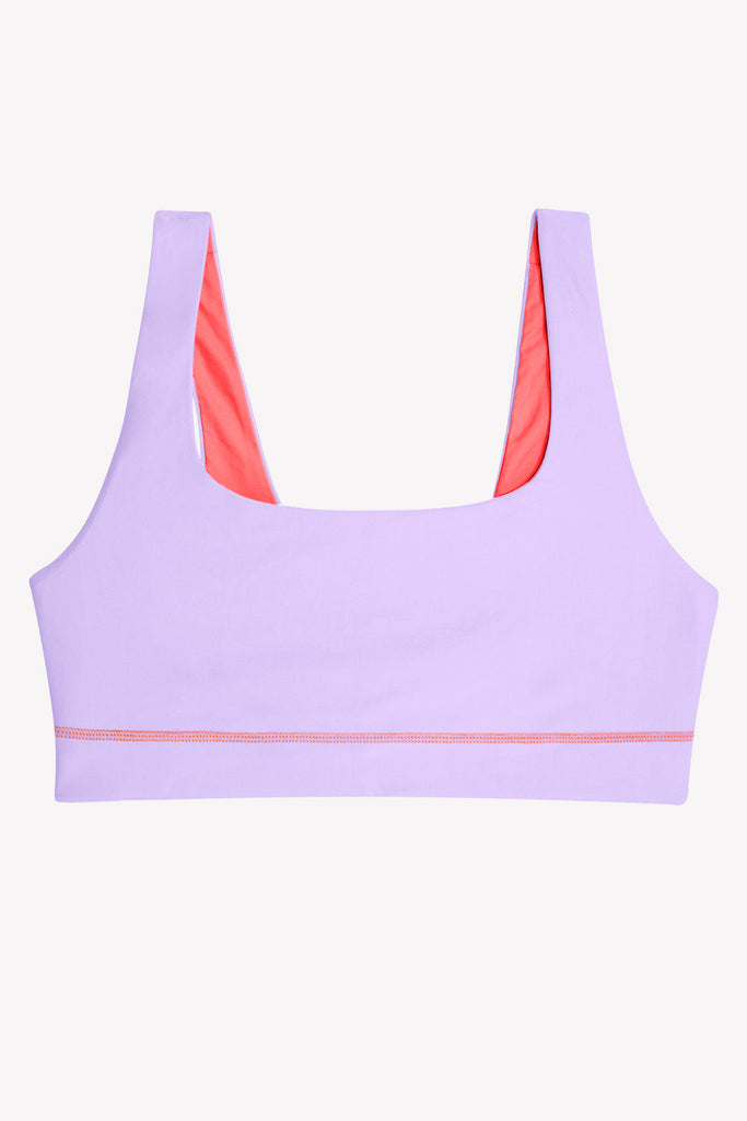 Reversible Bralette Bikini Top | Punchy Peach/Lilac Iris BIKINT SAS 