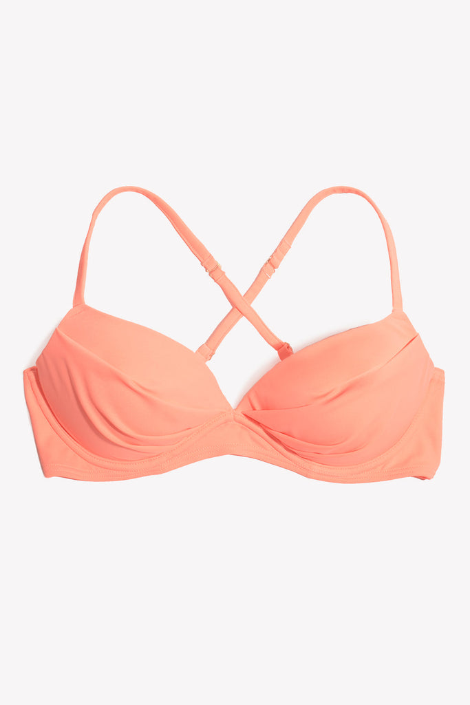Swim Secret Convertible Push-Up Bikini Top | Peach Luster SWM SAS 
