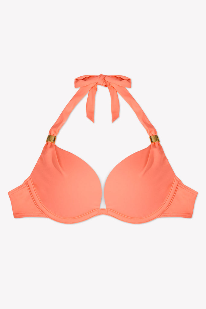 Swim Secret Push-Up Halter Bikini Top | Peach Luster SWM SAS 