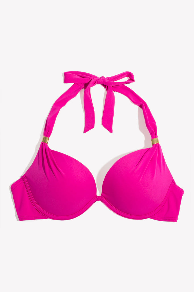 Swim Secret Push-Up Halter Bikini Top | Fuchsia Sizzle SWM SAS 