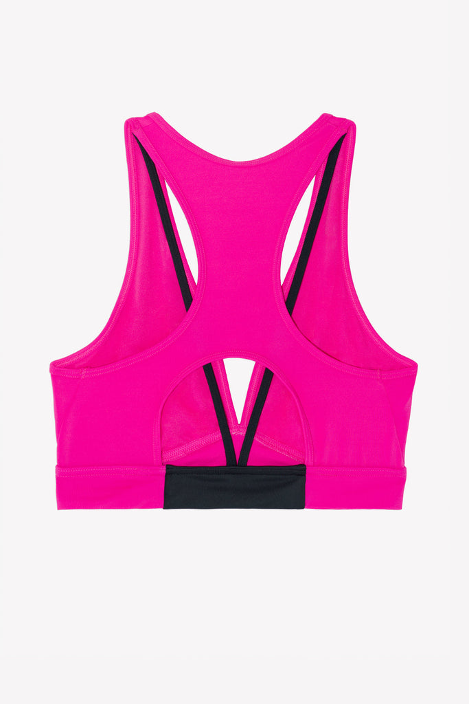 Cut-Out Racerback Bikini Top | Fuchsia Sizzle W/ Black Hue BIKINT SAS 
