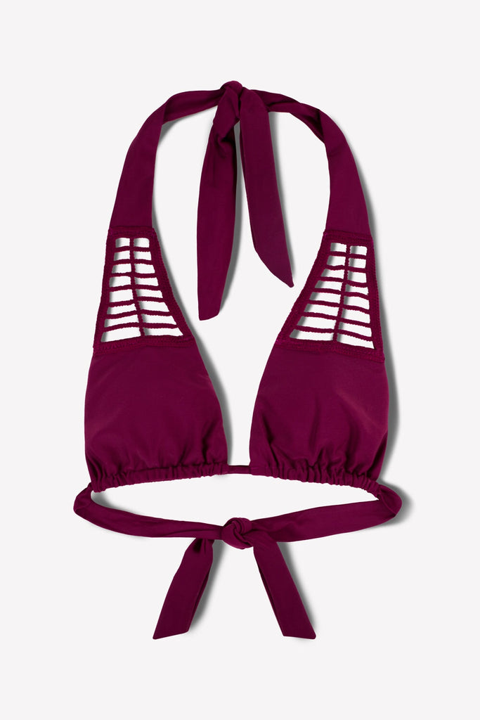 Crochet Tie Bikini Top | Purple Velvet Swim SWM SAS 