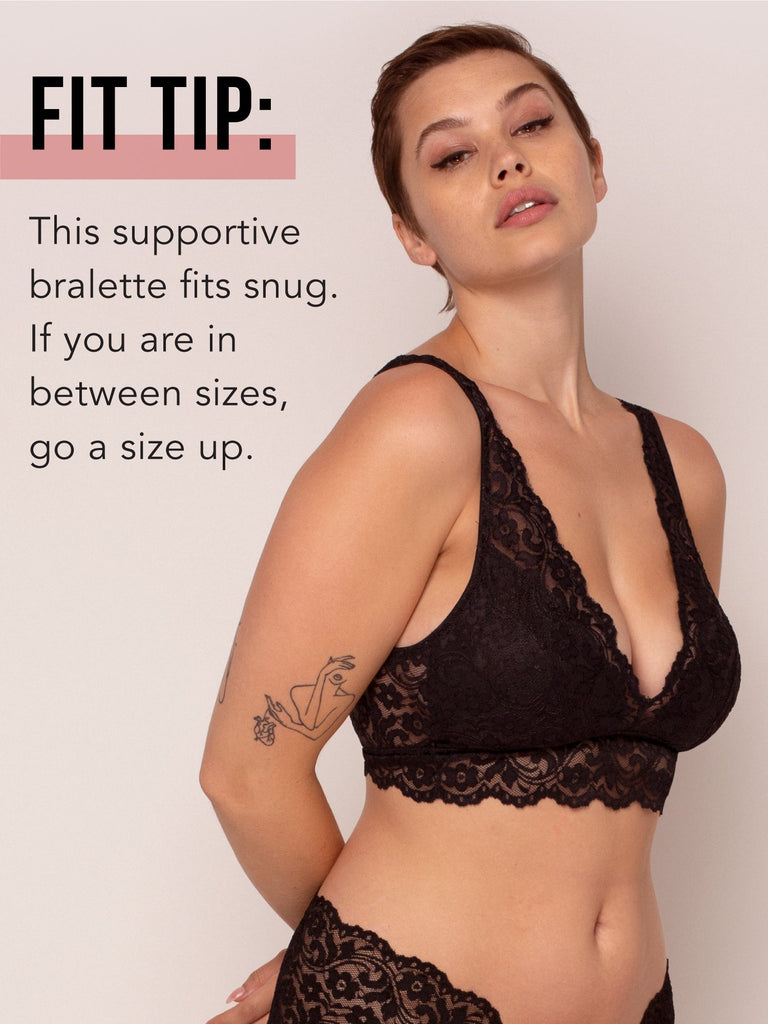 Signature Lace Deep V Bralette | In The Buff Lace INT SAS 