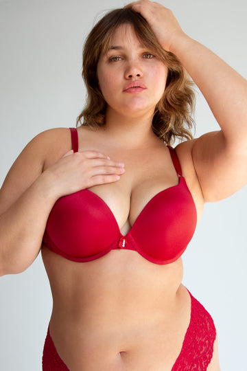 Add 2 Cup Sizes Push-Up Bra | Smooth No No Red INT SAS Smooth No No Red 38C 
