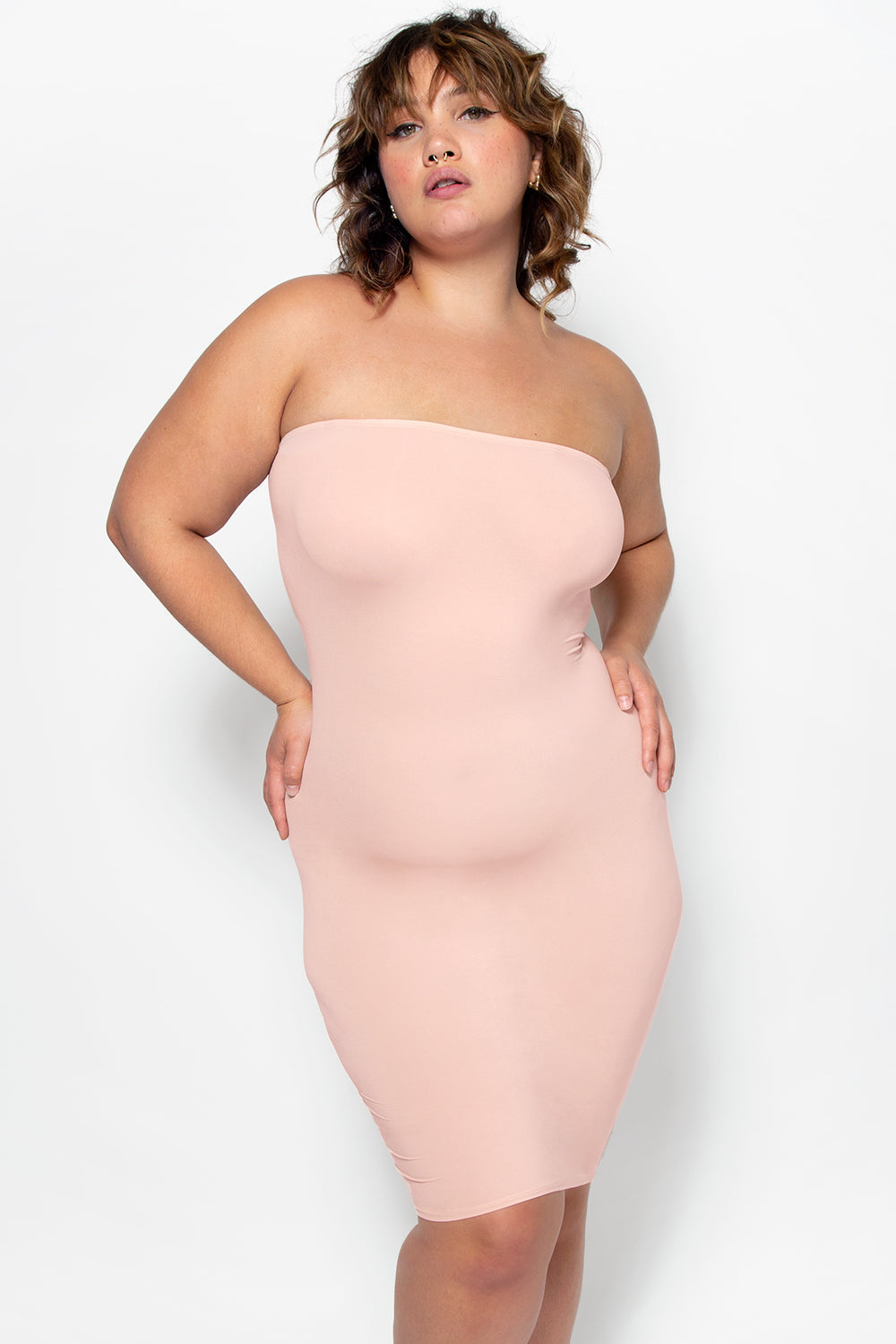 sexy nude dress Smart & Sexy Naked Strapless Slip Blushing Rose S/M