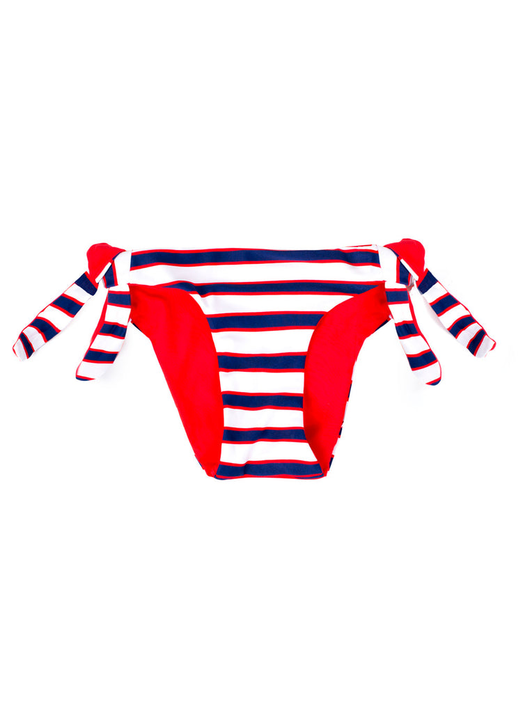 Reversible Side-Tie Swim Bottom | Americana Stripes SWM SAS 