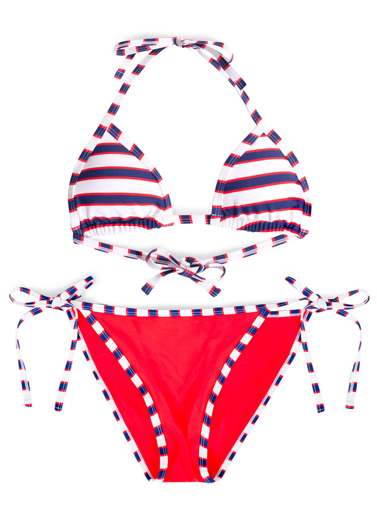 Triangle String Bikini Set | Americana Stripes SWM SAS 