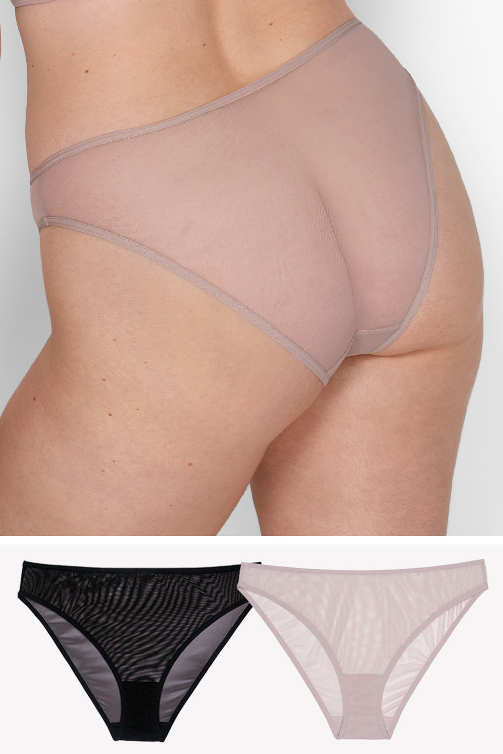 Mesh High Leg Panty 2 Pack | Bark/Black Hue Smart & Sexy Mesh High Leg Panty 2 Pack | Bark/Black Hue Smart & Sexy
