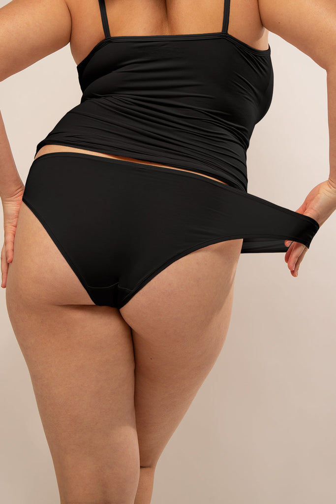 Stretchiest EVER Bikini Panty 2 Pack | Tuscany Clay/Black Hue Stretch PANTY SAS 