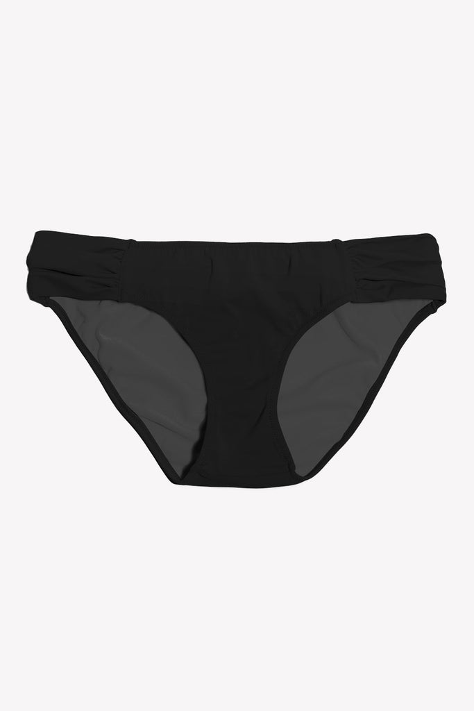 Swim Secret Side Ruched Bikini Bottom | Black Hue BIKINT SAS 