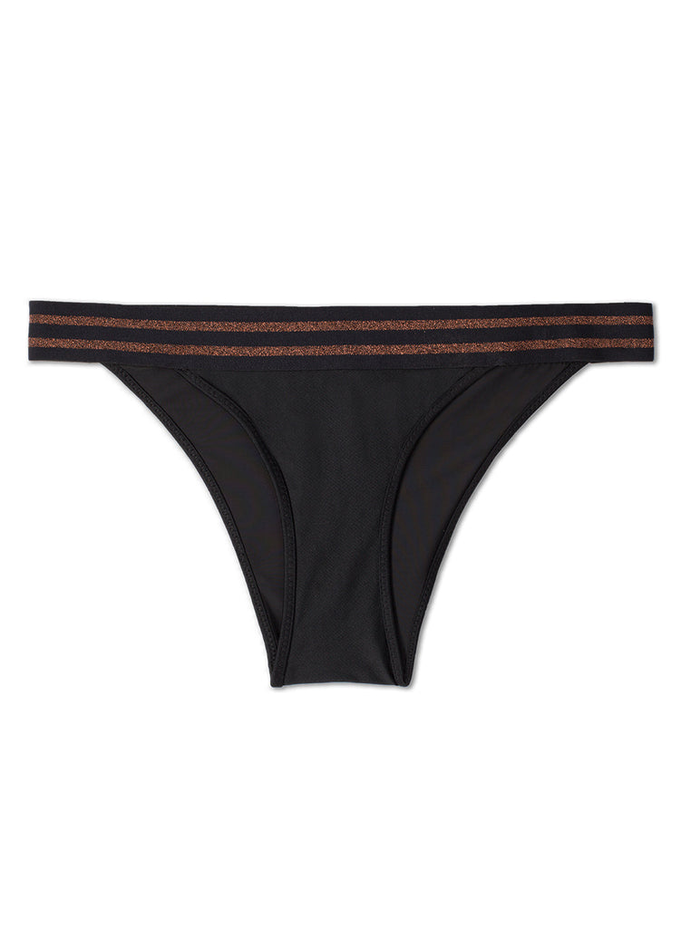 Joan Smalls Banded Bikini Bottoms | Black Hue SWM SAS 
