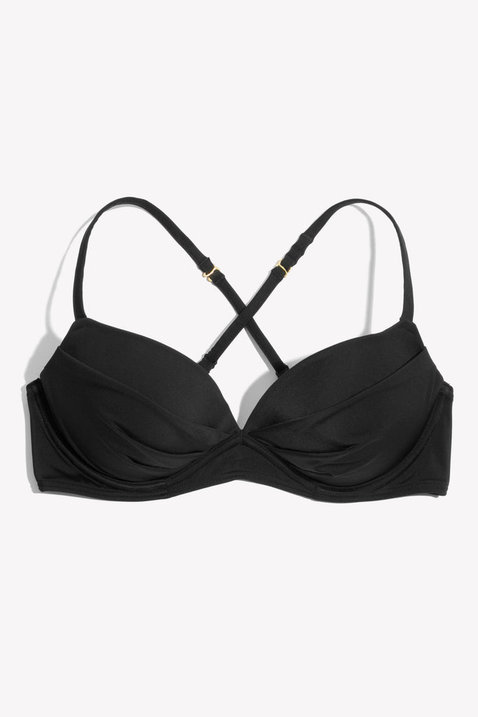 Swim Secret Convertible Push-Up Bikini Top | Black Hue BIKINT SAS 