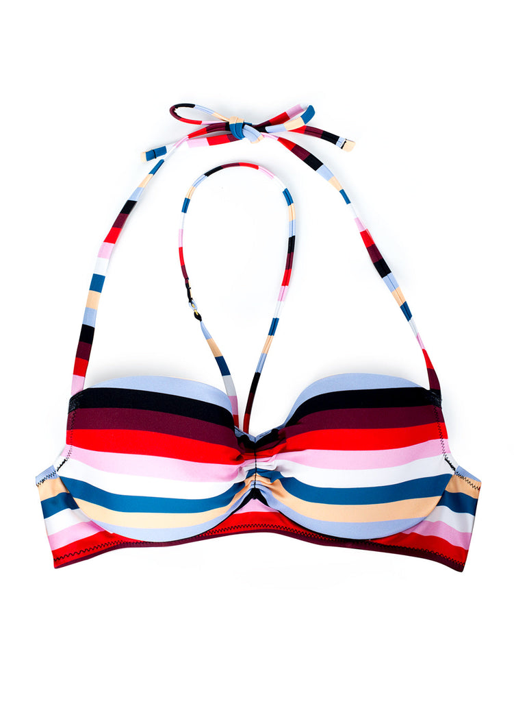 Swim Secret Halter Bikini Top | Rhumba Stripes SWM SAS 