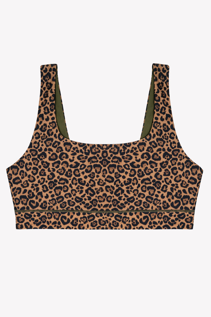 Reversible Bralette Bikini Top | Classic Leopard/Olive Night BIKINT SAS 