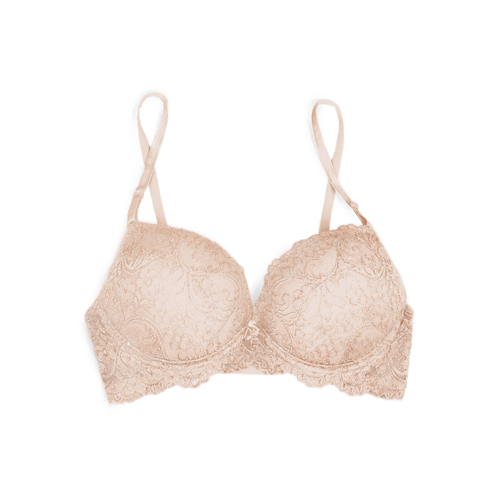 Add 2 Cup Sizes Push-Up Bra  In The Buff Lace – Smart & Sexy
