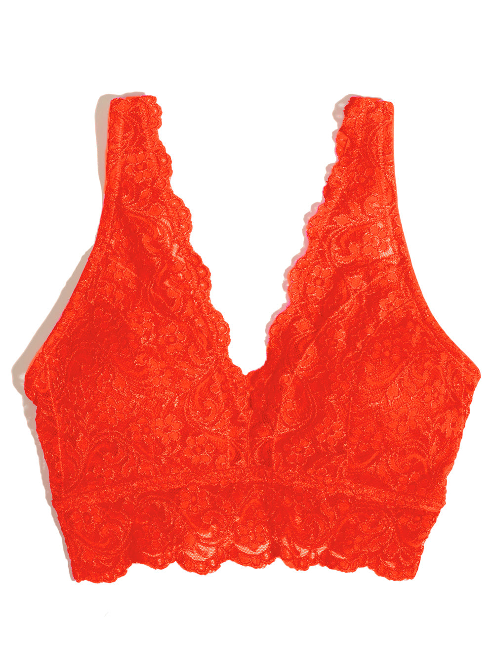 Signature Lace Deep V Bralette  Hot Fire Lace – Smart & Sexy