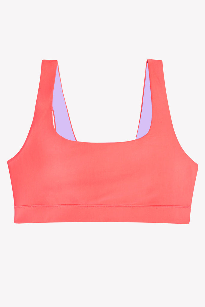 Reversible Bralette Bikini Top | Punchy Peach/Lilac Iris BIKINT SAS 