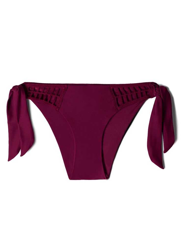 Crochet Tie Bikini Bottom | Purple Velvet Swim SWM SAS 